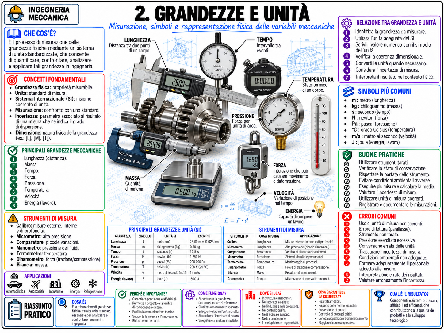 Mappa mentale di Ingegneria Meccanica (10/10)