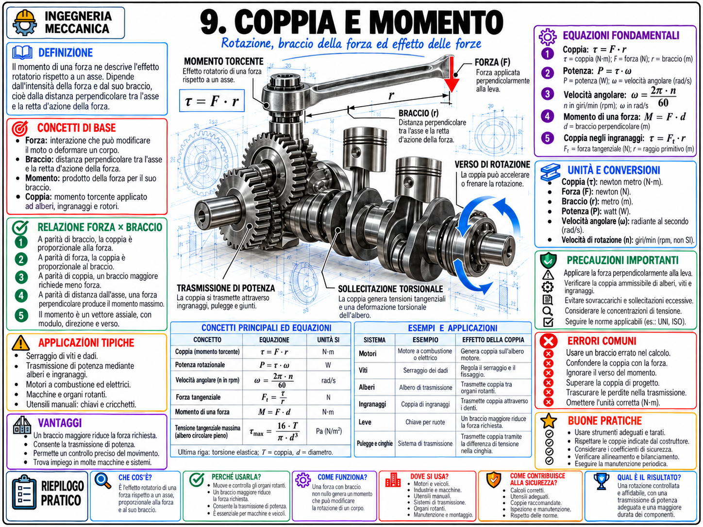 Mappa mentale di Ingegneria Meccanica (7/10)